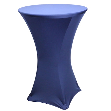 Atlas Commercial Products Spandex Fitted Stretch Table Cover for 30" Cocktail Table, Navy Blue SP-CTC-21